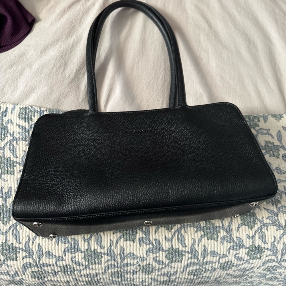 Bostonian Black Leather Shoulder Bag